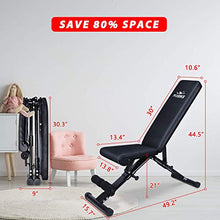Load image into Gallery viewer, FLYBIRD Weight Bench, Adjustable Strength Training Bench for Full Body Workout with Fast Folding- 2020 Version