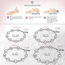 Load image into Gallery viewer, Baby Crystals Delicate Sterling Silver Bracelets for Girls with Rosaline European Simulated Pearls, Elegant Girls Jewelry, Pearl Bracelet for Birthday Gifts Flower Girls