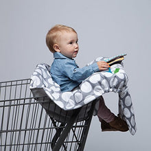 Load image into Gallery viewer, Boppy Preferred Shopping Cart and Restaurant High Chair Cover, Gray Jumbo Dots
