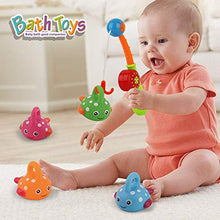 Load image into Gallery viewer, Dwi Dowellin Bath Toys Mold Free Fishing Games Swimming Whales BPA Free Water Table Pool Bath Time Bathtub Tub Toy for Toddlers Baby Kids Infant Girls Boys Age 1 2 3 4 5 6 Years Old Bathroom Fish Set