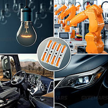 Load image into Gallery viewer, GKEEMARS 50 Pcs Lever Wire Nut Connector, 1 Conductor Compact Wire Connectors Splicing Connectors for Circuit Inline 28-12 AWG
