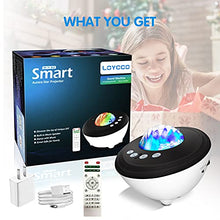 Load image into Gallery viewer, Loycco Galaxy Star Night Light Projector for Bedroom, Aurora Light Projector Compatible with Alexa & Smart APP, White Noise & Bluetooth Speaker Sky Light, Gift for Kids Adults Home Party Ceiling Decor
