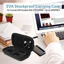 Load image into Gallery viewer, ProCase Carrying Case for Crucial X8 Portable SSD 1TB / 500GB (Case Only), Hard Drive EVA Travel Case for Crucial X8 1TB / 500GB Portable External Solid State Drive βBlack