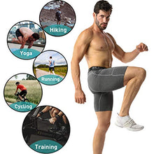 Load image into Gallery viewer, SILKWORLD Men's Compression Shorts Pockets Sports Running Tight,Red-2,M