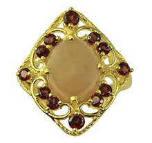 Load image into Gallery viewer, Carillon Chocolate Moonstone Natural Gemstone Oval Shape 10K Yellow Gold Ring For Women for Men | Size: 4 to 10