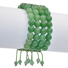 Load image into Gallery viewer, AD Beads Natural 10mm Gemstone Bracelets Healing Power Crystal Macrame Adjustable 7-9 Inch (Green Aventurine)