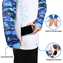 Load image into Gallery viewer, Palmyth Fishing Shirt for Men Long Sleeve Sun Protection UV UPF 50+ T-Shirts with Pocket (Sailfish/Anchor, Medium)