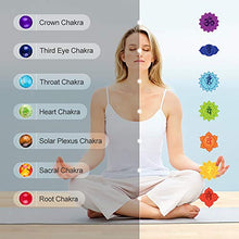 Load image into Gallery viewer, M MOOHAM Amethyst Chakras Beads Bracelet - 8mm Natural Stone Amethyst Stone Bead Chakra Bracelet, Men Women Stress Relief Yoga Beads Elastic Semi-Precious Stone Anxiety Bracelet