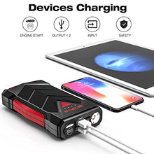 Load image into Gallery viewer, NEXPOW Portable,12V Car Battery Jump Starter Power Pack with USB Quick Charge (Up to 7L Gas or 5.5L Diesel Engine) Battery Booster with Built-in LED Light