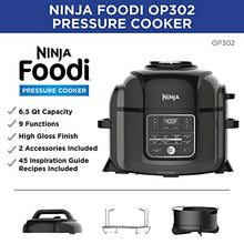 Load image into Gallery viewer, Ninja OP302 Foodi 9-in-1 Pressure, Broil, Dehydrate, Slow Cooker, Air Fryer, and More, with 6.5 Quart Capacity and 45 Recipe Book, and a High Gloss Finish