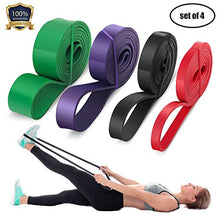 Load image into Gallery viewer, LEEKEY Resistance Band Set, Pull Up Assist Bands - Stretch Resistance Band - Mobility Band Powerlifting Bands For Resistance Training, Physical Therapy, Home Workouts (Set-4)