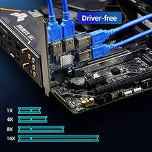Load image into Gallery viewer, PCIe 1 to 4 Riser Card, Pcie Splitter 1 to 4 PCI Riser Card, 4 Risers into 1 PCI Card, PCIe Multiplier Risers 1X to External 4 PCI-e USB3.0 Adapter for ETH Miner GPU Crypto Bitcoin Ethereum Mining Rig
