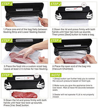 Load image into Gallery viewer, GERYON Vacuum Sealer, Automatic Food Sealer Machine with Starter Bags & Roll for Food Savers and Sous Vide, Black