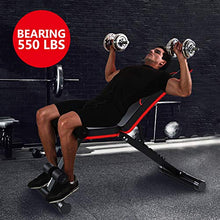 Load image into Gallery viewer, HOLATO Adjustable Weight Bench for Full Body Workout ,Foldable Workout Bench Home Gym Weightlifting and Strength Training,Multi-Purpose Sit up Bench Portable Exercise Bench