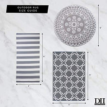Load image into Gallery viewer, DII Reversible Outdoor Lattice Woven Rug, 4x6 Ft, Aqua