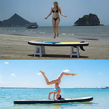Load image into Gallery viewer, Blue Water Toys Inflatable Crossover Stand Up Paddle Board/Kayak Kit - Pump, Backpack, Coil Leash, Paddles, Detachable Seat, SUP 300 Pound Limit, 10 Feet by 32 Inches