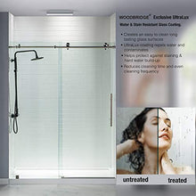 Load image into Gallery viewer, WOODBRIDGE MSDC4876-B Frameless Sliding Glass Shower Door | 44"-48"W x 76"H | Brushed Nickel Finish