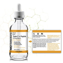 Load image into Gallery viewer, MD Selections Triple C & Peptide Firming Serum for Face, 1 oz | Anti Aging & Anti Wrinkle | Rejuvenating | Skin Moisturizing & Brightening | Boosts Collagen | 3 Forms of Vitamin C