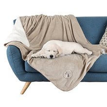 Load image into Gallery viewer, Waterproof Pet Blanket-50”x60” Soft Plush Throw Protects Couch, Chairs, Car, or Bed from Spills, Stains, or Pet Fur-Machine Washable by Petmaker (Tan)