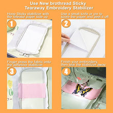 Load image into Gallery viewer, New brothread Sticky Self-Adhesive Tear Away Embroidery Stabilizer Backing 12" x 10 Yd roll - Medium Weight for Napped Fabric & Hoop Less Embroidery