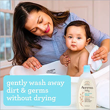 Load image into Gallery viewer, Aveeno Baby Daily Moisture Gentle Bath Wash & Shampoo with Natural Oat Extract, Hypoallergenic, Tear-Free & Paraben-Free Formula for Sensitive Hair & Skin, Lightly Scented, 33 fl. oz