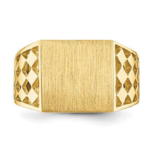 Load image into Gallery viewer, 14k Yellow Gold 12.0x12.5mm Mens Signet Band Ring Size 10.00 Man Fine Jewelry For Dad Mens Gifts For Him