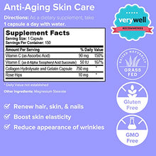 Load image into Gallery viewer, Premium Collagen Pills with Vitamin C, E - Reduce Wrinkles, Tighten Skin, Hair Growth, Strong Nails, & Joints - Anti Aging Skin Care, Hydrolyzed Collagen Peptides Supplement for Women,150 Capsules