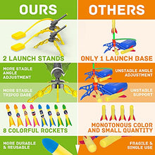 Load image into Gallery viewer, YEEBAY Rocket Air Launch Toy for Kids Age of 3, 4, 5, 6, 7, 8+ Years Old Boys, Girls, 2 Pack Stomp Launchers & 8 Colorful Foam Rockets, Fun Outdoor Game, Ideal Xmas Birthday Gift