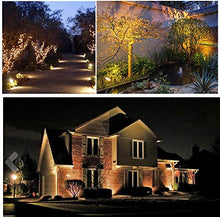Load image into Gallery viewer, Lysed 10W Low Voltage LED Landscape Lights, Flood Light Outdoor 12V Super Warm White (1000LM) IP66 Waterproof Garden Pathway Lighting Wall Tree Flag Spotlights with Spike Stand (10 Pack)