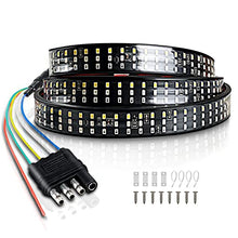 Load image into Gallery viewer, DEHERANE LED Tailgate Light Bar Triple Row 60'' Truck Tailgate Strip Light 5 Functions Red Brake/Amber Turn Signal/White Revers/Double Flash/Running Light IP67 Waterproof LED Tailgate Light Bar