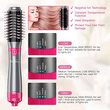 Load image into Gallery viewer, Brightup Hair Dryer Brush, Blow Dryer Brush, Hair Dryer & Volumizer Styler Hot Air Brush, Negative Ionic Electric Hair Dryer & Curler Straightener Brush, Detachable Brush & Interchangeable Brush Head