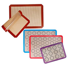 Load image into Gallery viewer, STATINT Baking Mats, Non-Stick, Reusable Food Safe Silicone- Pack of 4 Half Sheet +1Quarter Reusable Baking Mat for Macarons, Cookies, Pastries, Bread, Meat