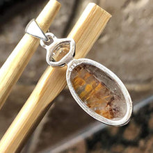 Load image into Gallery viewer, Natural Cacoxenite, Herkimer Diamond 925 Solid Sterling Silver Pendant 35mm