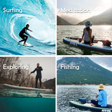 Load image into Gallery viewer, Atoll 11' Foot Inflatable Stand Up Paddle Board (6 Inches Thick, 32 inches Wide) ISUP, Bravo Hand Pump and 3 Piece Paddle, Travel Backpack and Accessories New Leash Included (Aqua Marine)