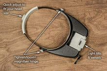 Load image into Gallery viewer, Head Magnifiers Glasses Jewelry Loupe 1.5X 3X 8.5X 10X Magnifying Glasses Headband Magnifier LED Illuminated Watch Repair Tool Coin Watchmaking Book Errors Reading Magnifier Loup Lens Eye Glass