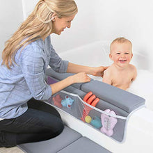 Load image into Gallery viewer, beiens Bath Kneeler and Elbow Rest Pad, 1.5'' Thick Quickly Dry Kneeling Pad and Elbow Support for Knee & Arm Support Large Bathtub Kneeling Mat with Toy Organizer for Happy Baby Bathing Time (Grey)