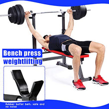 Load image into Gallery viewer, Adjustable Weight Bench Workout Bench for Full Body Exercise Olympic Weight Bench Folding Barbell Rack Stand