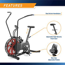 Load image into Gallery viewer, Marcy Fan Exercise Bike with Air Resistance System – Red and Black – NS-1000