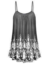 Load image into Gallery viewer, Cestyle Black Camisole Women, Women's Casual Spaghetti Strap Pleated Flowy Solid Basic Comfy A Line Loose Fitting Floral Print Beach Strappy Cami Top Small