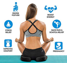 Load image into Gallery viewer, ComfiLife Gel Enhanced Seat Cushion - Non-Slip Orthopedic Gel & Memory Foam Coccyx Cushion for Tailbone Pain - Office Chair Car Seat Cushion - Sciatica & Back Pain Relief (Black)