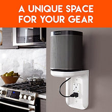 Load image into Gallery viewer, ECHOGEAR Outlet Shelf 2 Pack – A Space-Saving Solution for Anything Up to 10lbs – Built-in Cable Channel - Easy Install with Hardware Included - Ideal for Sonos and Smart Home Speakers