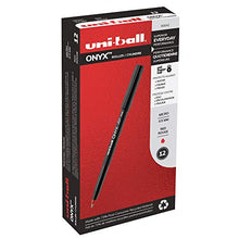 Load image into Gallery viewer, uni-ball ONYX Rollerball Pen, Micro Point (0.5mm), Red, 12 Count