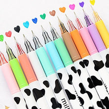 Load image into Gallery viewer, NYKKOLA Diamond Cute Gel Pen Milky Cow Pens,12PCS 0.35mm Extra-Fine Ballpoint Pen Perfect for Office School Supplies Gifts for Boys Girls(Milk 12 Pcs)