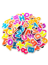 Load image into Gallery viewer, 108 Pieces Glowing Letters Numbers Shoe Charms Glow in The Dark Shoe Charm Different Clog Charm Decorations Fits for Shoe