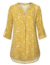 Load image into Gallery viewer, Blouses For Women Plus Size Timeson Casual Shirts Junior Professional Work Clothes Floral Print Wrap Tunics Dress Business V Neck High Low Flowy Tops For Leggings Spring Summer Flower Chiffon Top XX-L