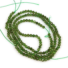 Load image into Gallery viewer, 【Stone Wholesale】ABT.2mm Green Diopside Natural Round Faceted Stone Beads Fine Gemstone Loose Beads DIY Accessories for Jewelry Necklace Bracelet Making