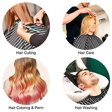 Load image into Gallery viewer, Professional Barber Salon Cape Haircut Cloth Apron Hairdresser Hair Cutting Cover Home Barber Supplies for Adults Men Women Kids Family, 55"x63" (Black-Stripe)