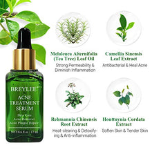 Load image into Gallery viewer, Acne Treatment Serum, BREYLEE Tea Tree Clear Skin Serum for Clearing Severe Acne, Breakout, Remover Pimple and Repair Skin (17ml,0.6oz)