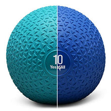 Load image into Gallery viewer, Yes4All Slam Ball with Textured Surface & Durable Rubber Shell (Black & Blue) – Available 10, 15, 20, 25, 30, 40lbs (L. Blue - 40lbs), M6MX