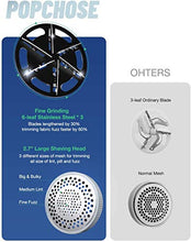 Load image into Gallery viewer, POPCHOSE Fabric Shaver, Rechargeable Lint Remover with 6-Blades and Electrostatic Brush, Effectively and Quickly Remove Fuzz for Clothes, Sweater, Couch, Blanket, Curtain, Wool, Cashmere